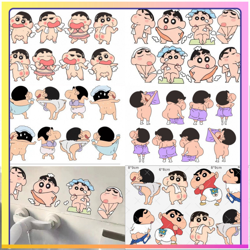 แผ่นสติ๊กเกอร์ Crayon Shin-chan กันน้ํา ติดรถยนต์ ตู้เย็น มอเตอร์ไซค์ ผนัง 09VI