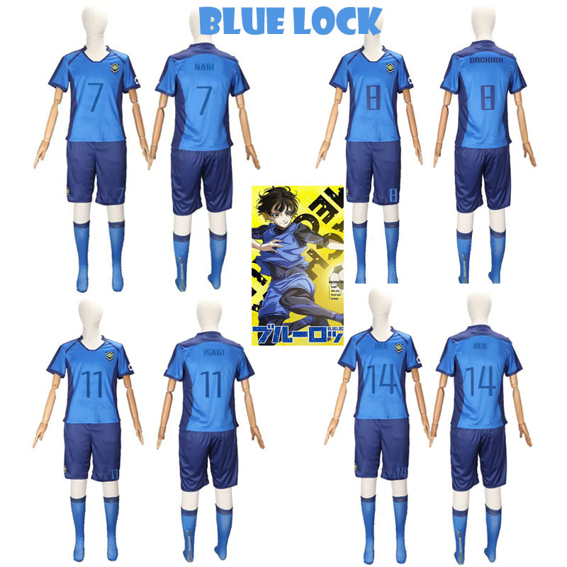 blue lock jersey blue lock blue jersey blue lock cosplay Bachira Meguru cosplay Nagi Seishiro cospla