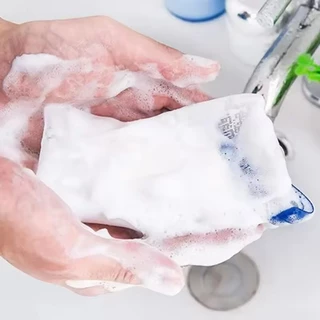 20/50/100 ชิ้น Facial Cleanser Foaming ถุงตาข่าย - ที่เก็บสบู่ Drawstring Pouches อุปกรณ์ห้องน้ํา