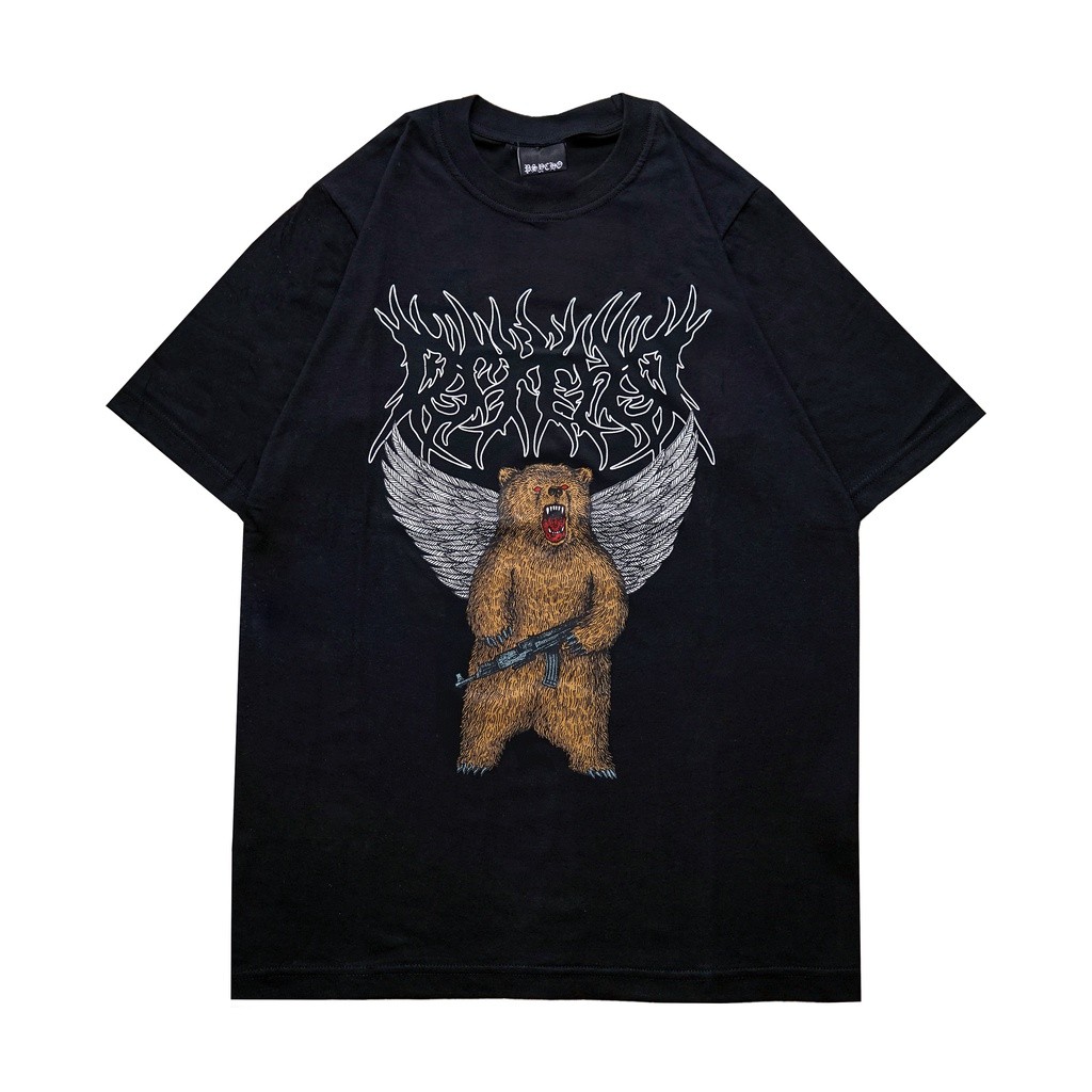 Psycho666 เสื้อยืด Black Psycho Bear