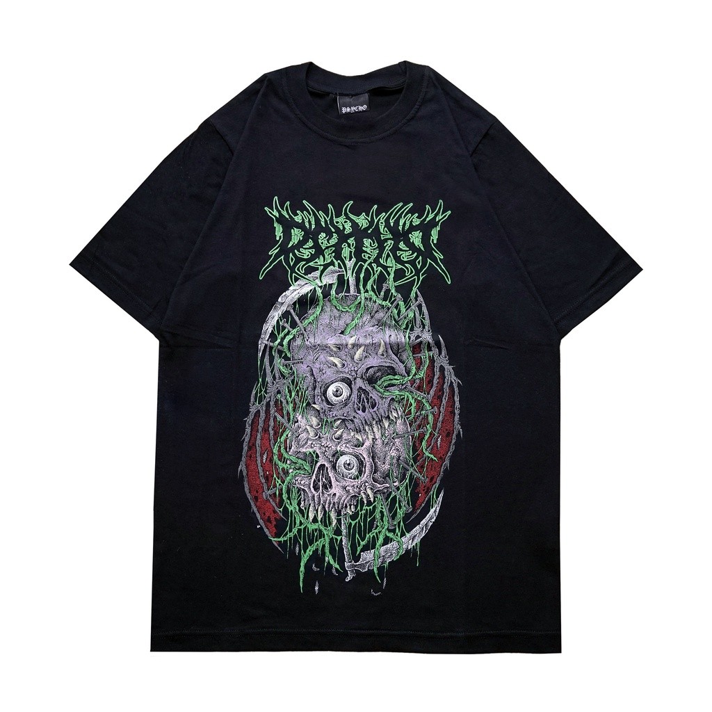 Psycho666 เสื้อยืด สีดํา Depraved V.3