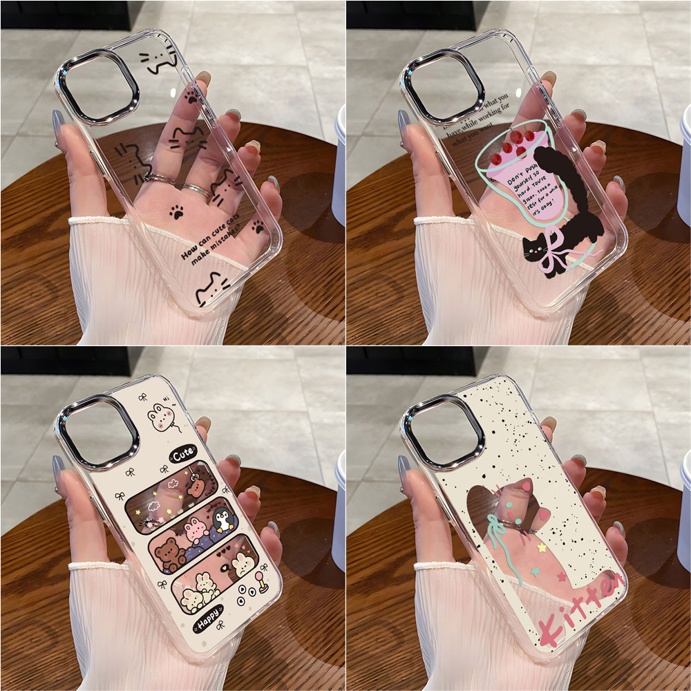 Soft TPUเคสมือถือ For Iphone 7 Plus 8 11 15 14 Pro Max 13 16 17 Air 12 XR 15promax 14promax 13promax Xs X SE 2020 เคส