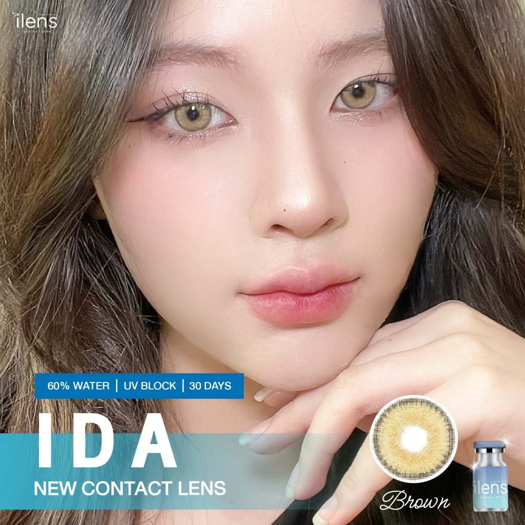 🔥คอนแทคเลนส์❤️Size : M❤️ida ( ilens ) สี : Brown / Gray