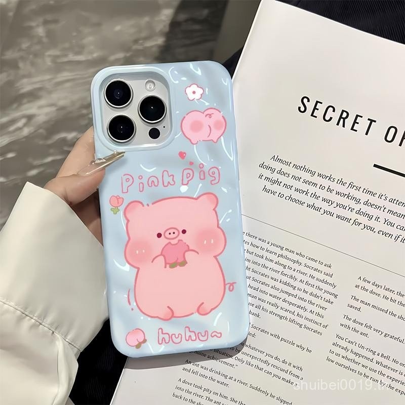 สําหรับiPhone 11 16 13 14 12 15 16PRO 15PRO 15PROMAX 11PROMAX 14PROMAX 16PLUS 14PLUS 15PLUSหมูสีแดงแ