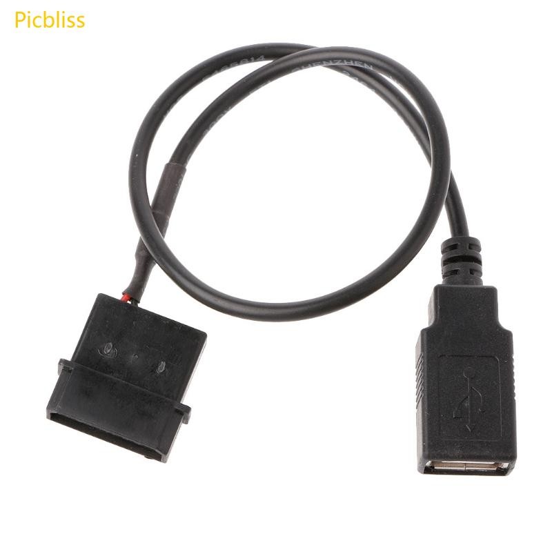 30cm PC Internal 5V 2-Pin IDE  To USB 2.0 Type A Female Power Adapter Cable