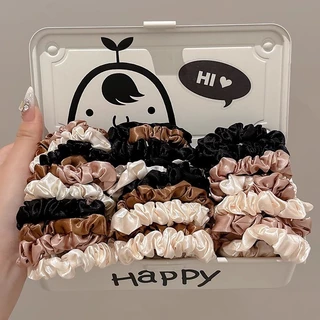8 ชิ้นชุด Scrunchie แฟชั่นเกาหลีผมหางม้าสวยผม Tie ลําไส้ขนาดเล็ก Band Getah Rambut อุปกรณ์เสริมผม