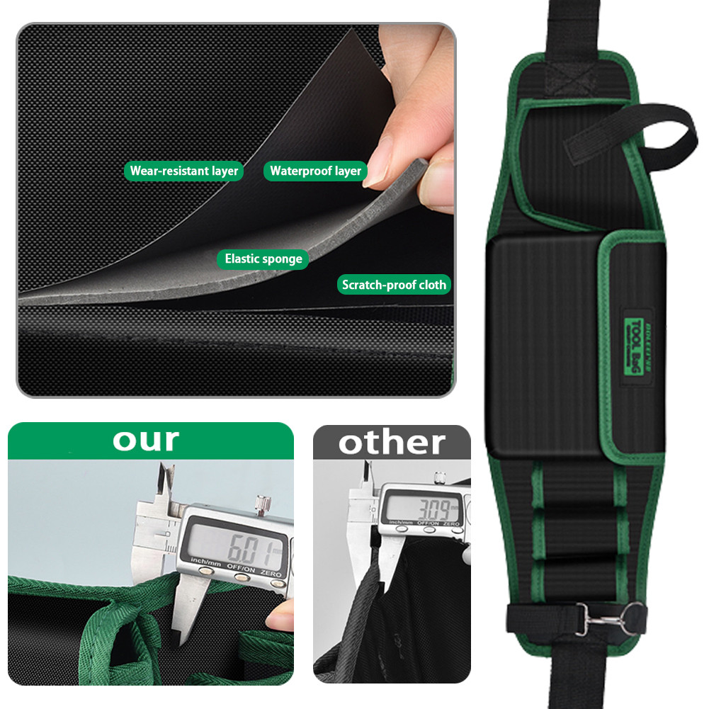 กระเป๋าอเนกประสงค์ กระเป๋าเครื่องมือผ้าใบ กระเป๋าคาดเอวของช่างไฟฟ้า สามารถเก็บเครื่องมือบำรุงรักษาได้