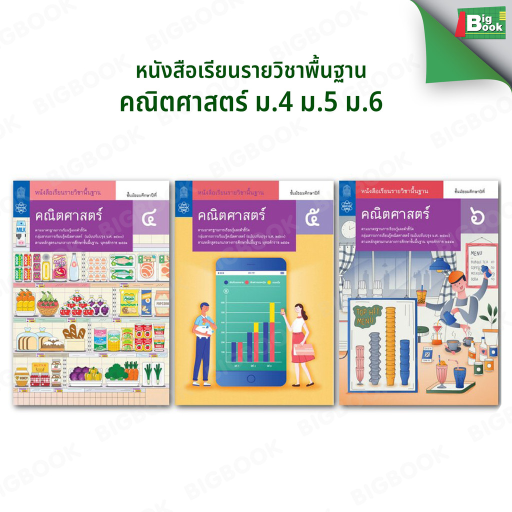 หนังสือเรียนรายวิชาพื้นฐาน คณิตศาสตร์ ม.4 ม.5 ม.6 #สสวท