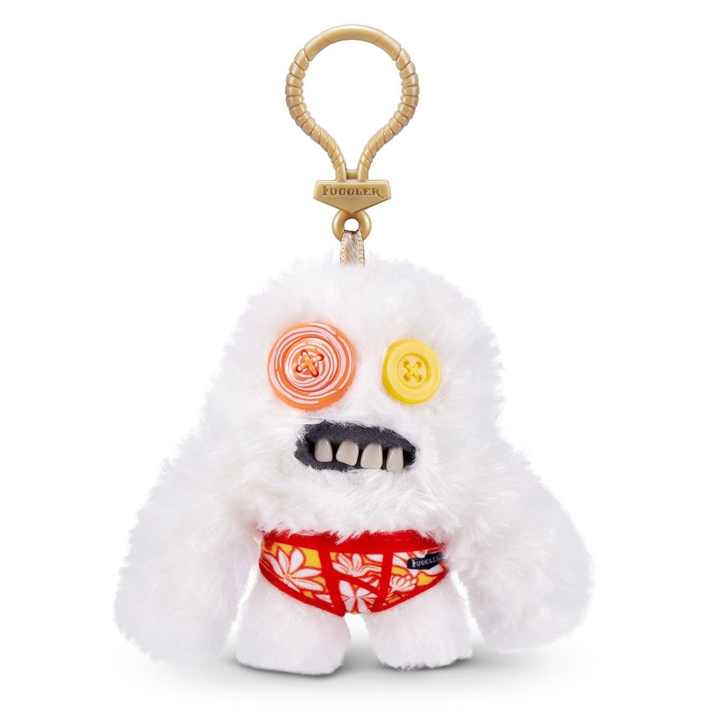 Fuggler Keyring Budgie Series Sasquoosh - White Sasquoosh White Keychain 15705E Authentic