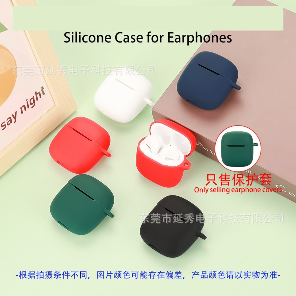 คุณภาพดีCase เข้ากันได้กับ Edifier X2 Plus สีทึบซิลิโคนหูฟังปกอ่อนพร้อมตะขอ