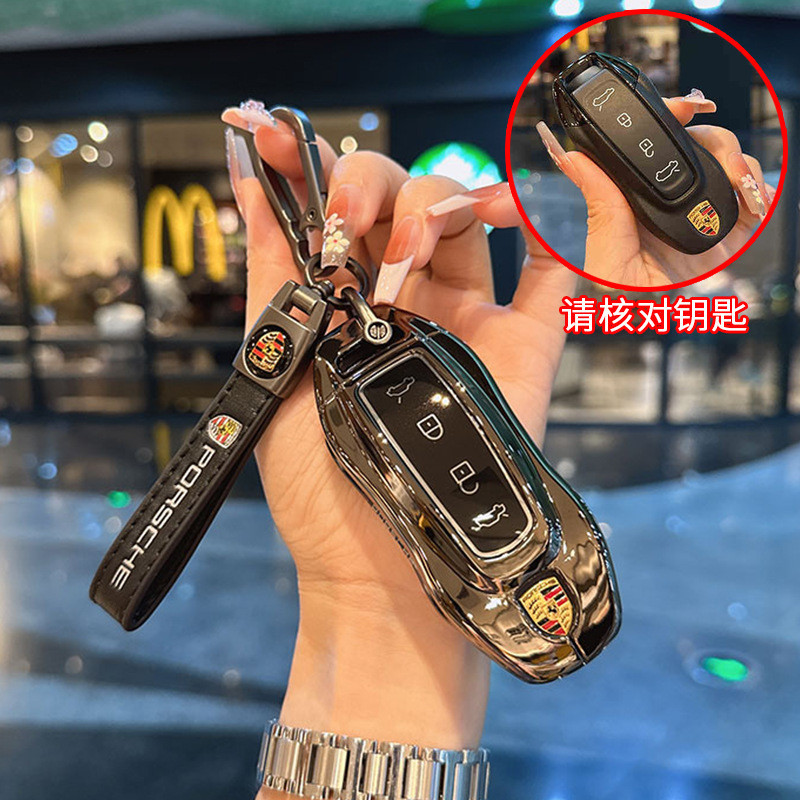ใช้ได้กับรถปอร์เช่รุ่นปี 24-25 ใหม่ ใหม่ พลังงานใหม่ เคสกุญแจ Macan EV ปก Macan Turbo