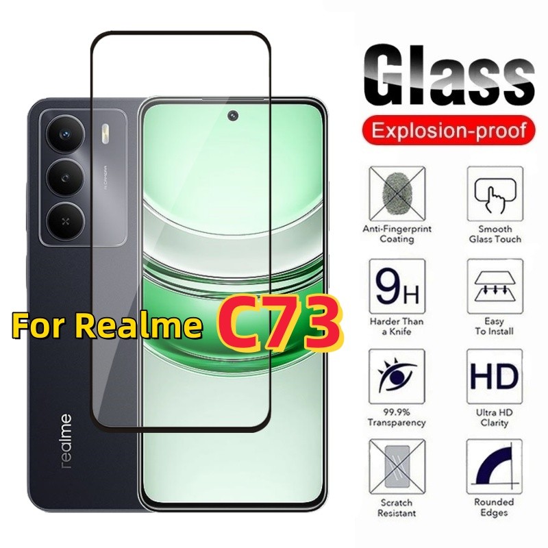 1-3 ชิ้นป้องกันกระจกสําหรับ Realme C73 5G 2025 Real Me C 73 RealmeC73 ฟิล์มนิรภัย HD ฟิล์มใสเลนส์ฟิล