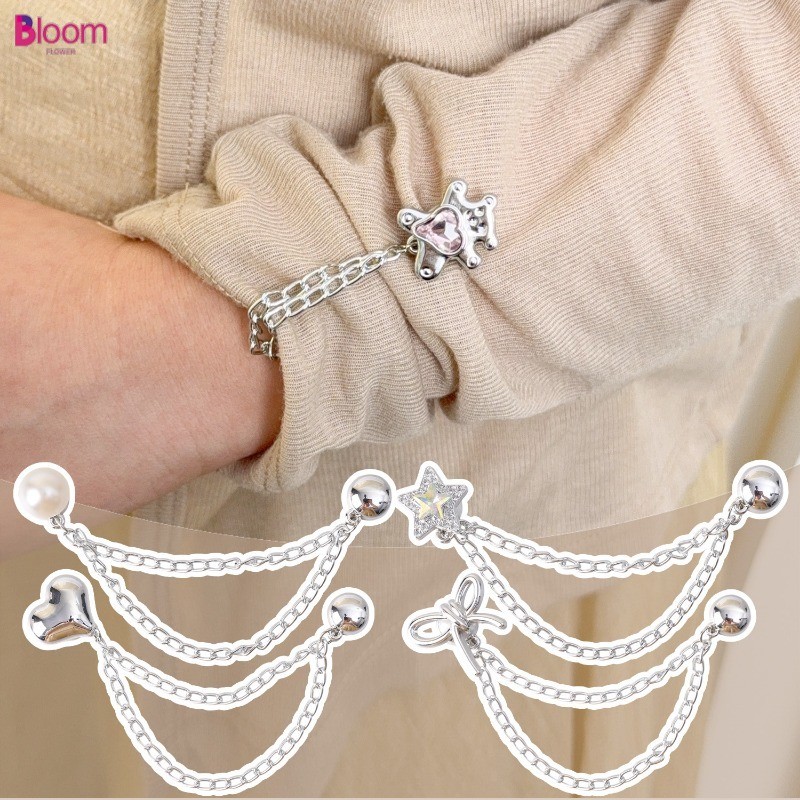 แฟชั่นคลิปโซ่แม่เหล็กสําหรับกางเกงปรับเฮ็มป้องกันการสะดุดง่าย ทําเอง หัวเข็มขัดยึดสั้น