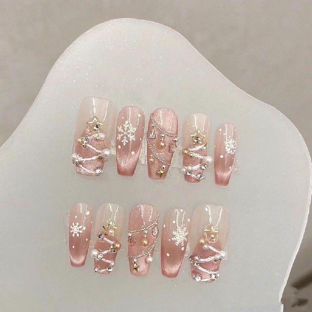 Hand Wear Nails Pure Desire Christmas Girl Nails Gentle All-Match Hand Wear