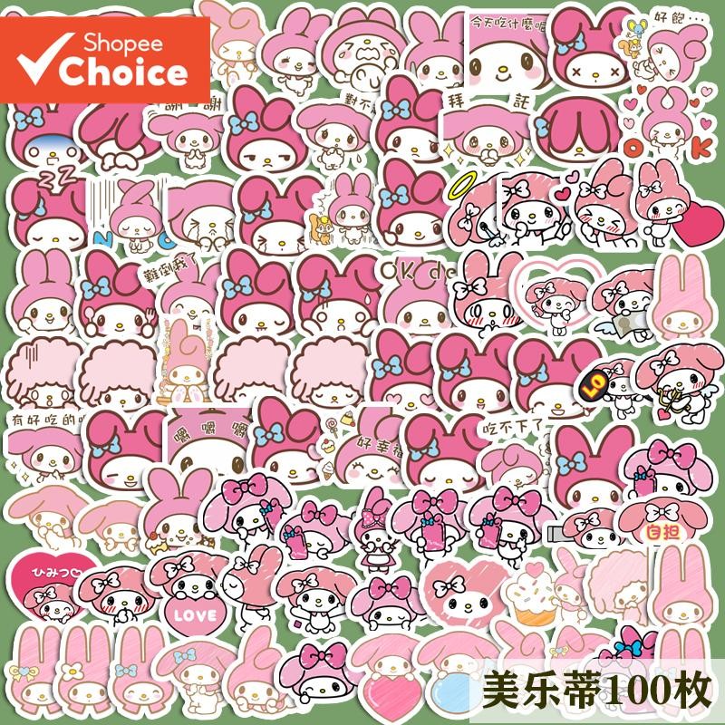 น่ารักสีชมพู Merlot สติกเกอร์ 100 ชิ้น Diy คอมพิวเตอร์ Washi Scrapbooking สติ๊กเกอร์กันน้ํานักเรียนเครื่องเขียนศิลปะหัตถกรรม