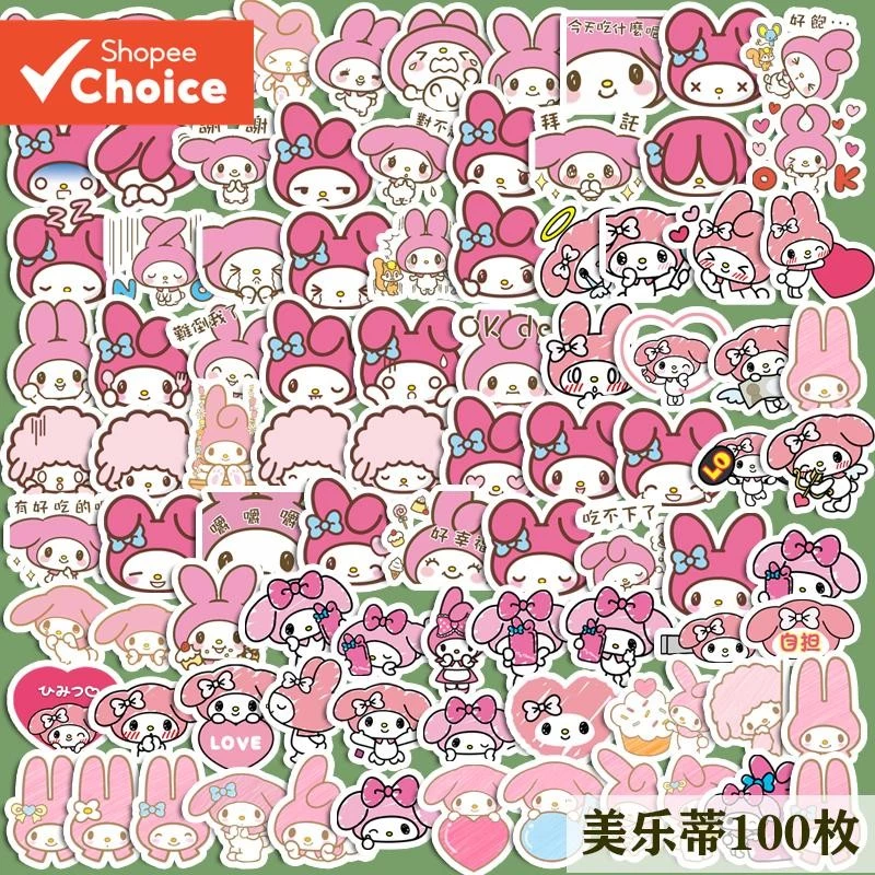 น่ารักสีชมพู Merlot สติกเกอร์ 100 ชิ้น Diy คอมพิวเตอร์ Washi Scrapbooking สติ๊กเกอร์กันน้ํานักเรียนเครื่องเขียนศิลปะหัตถกรรม