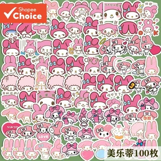 น่ารักสีชมพู Merlot สติกเกอร์ 100 ชิ้น Diy คอมพิวเตอร์ Washi Scrapbooking สติ๊กเกอร์กันน้ํานักเรียนเครื่องเขียนศิลปะหัตถกรรม