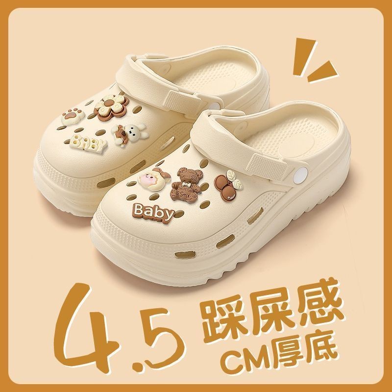 鸿Vhome 生活2.0รองเท้าหญิง ออฟฟิศ 外穿2025 拖鞋 防滑包运头 夏季男鞋 女2.0 หลุมรองเท้าสําหรับผู้หญิงสวมใส่นอก 2025รองเ