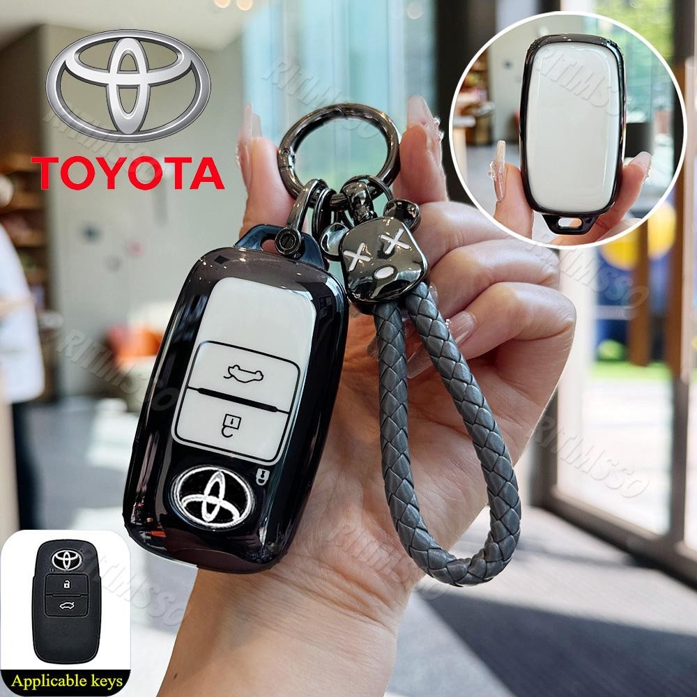 ตกแต่งบ้าน Fit สําหรับ Toyota Vios 2023 Yaris Ativ 2024 Avanza Veloz Raize รุ่น TPU Remote Car Key Cover Case ส่งด่วน สั่งเลย