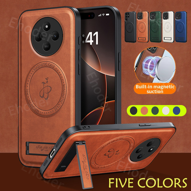 ซองหนังสําหรับ XIAOMI POCO C75 Redmi 14C 4G 5G 2024 ผู้ถือแม่เหล็กสําหรับ POCOC75 C 75 Redmi14C กันก