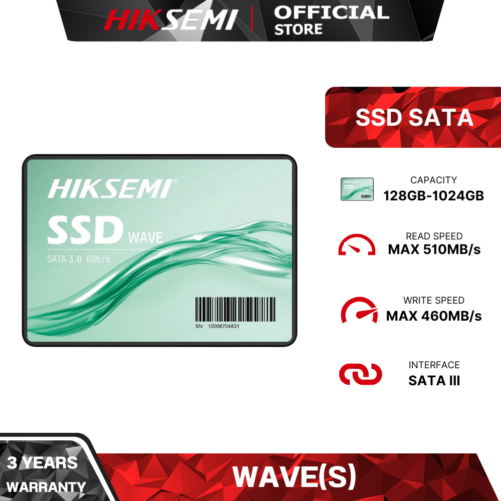 HIKSEMI SSD SATA WAVE(S) CONSUMER SSD 128GB - 512GB SATA III
