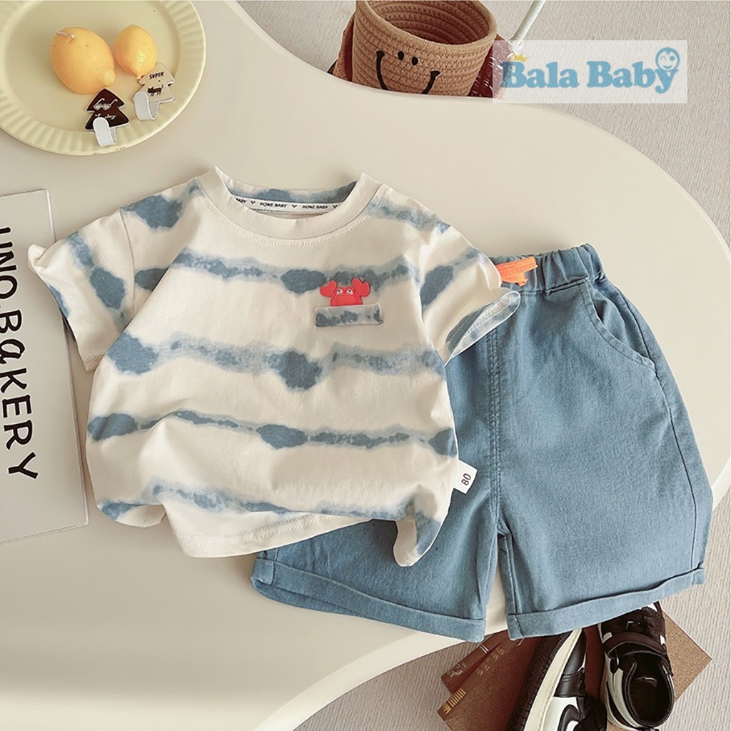 เสื้อผ้าแฟชั่นเด็ก เสื้อผ้าเด็กผู้ชาย หล่อๆ เท่ๆ ชุดเซ็ต 2 ชิ้น  Size80-120cm DXT25 - รูปที่ 6