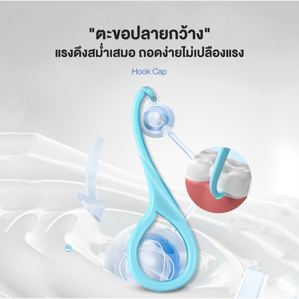 ที่ถอดเหล็กดัดฟันใสเกรดอาหาร   ที่เกี่ยวฟัน วัสดุหนา ทนทาน ป้องกันการลื่น ที่ถอด รีเทนเนอร์ใส ดีไซน์หยดน้ำ ใช้งานง่าย - รูปที่ 2