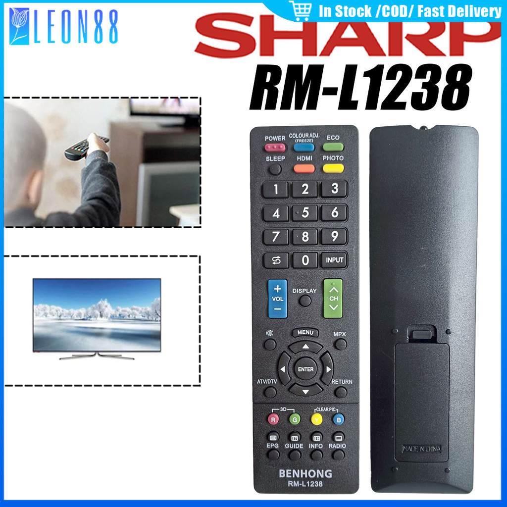 ของมาใหม่！Sharp รีโมททีวี ชาร์ป remote tv sharp รุ่นL1238 ใช้ได้แบบไม่ต้องตั้งค่า