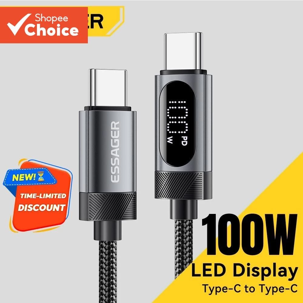 Essager สายชาร์จเร็ว Usb-A/C To C กําลังสูงชิป E-Marker ที่ได้รับการยกย่อสําหรับ IP/Android