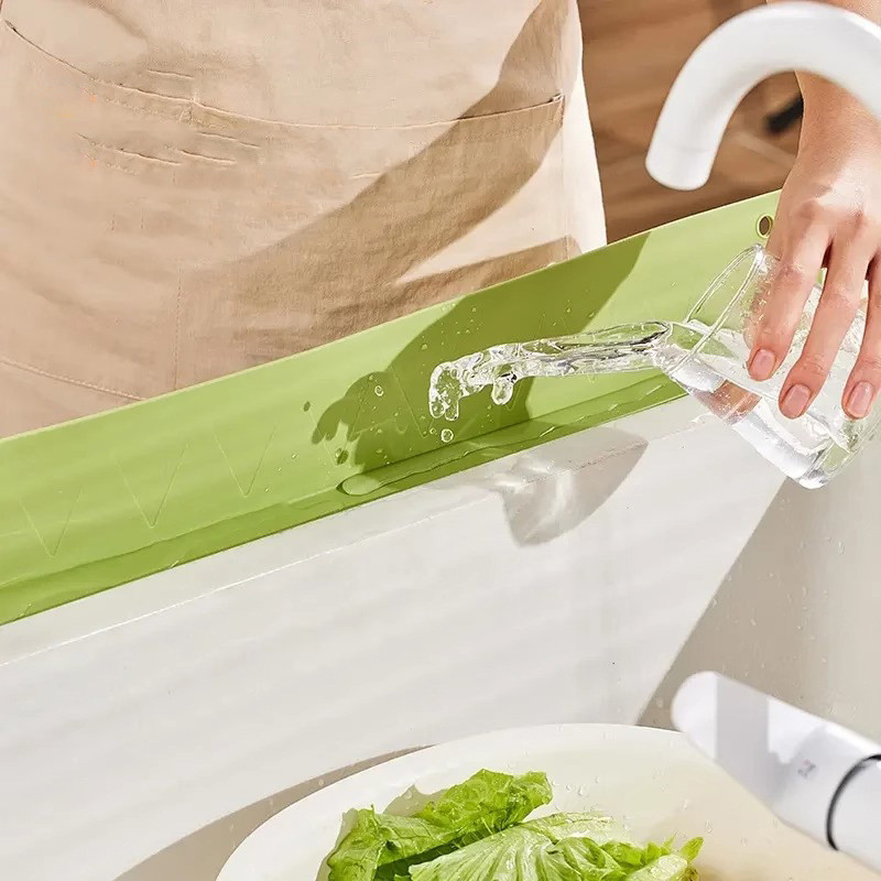 แผ่นกั้นอ่างล้างจานอเนกประสงค์ - ฉากกั้นซิลิโคนกันน้ํามันพร้อมการออกแบบถ้วยดูดกันลื่นสําหรับใช้ในห้องครัวและห้องน้ํา - รูปที่ 2