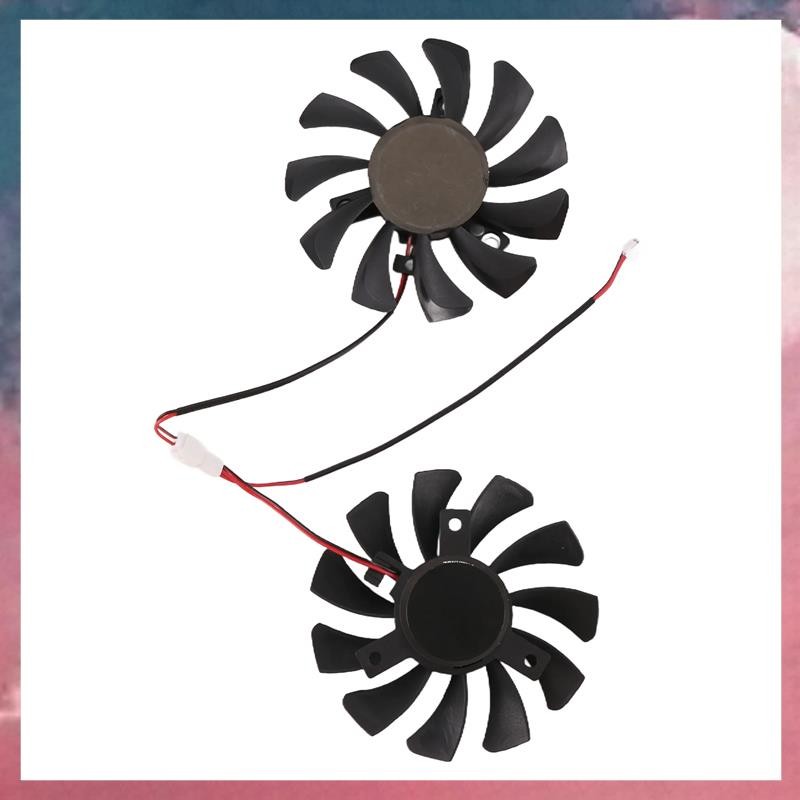 75 มม.2Pin GTX1050Ti GPU Cooler พัดลมคู่สําหรับ GTX 1050Ti GTX-1050-Ti-4GT-OC กราฟิกการ์ด Cooling