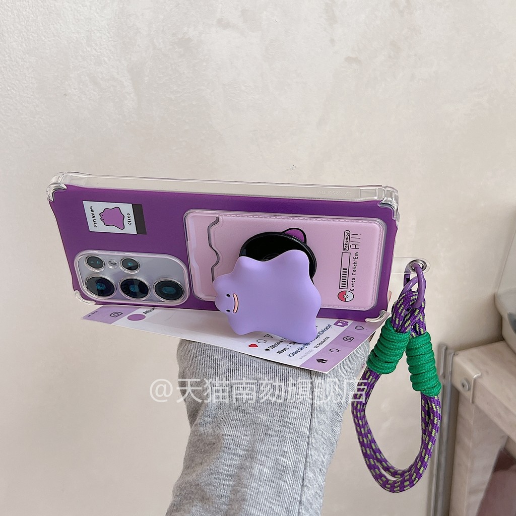 เหมาะสําหรับ Samsung s25ultra เคสโทรศัพท์สไตล์ใหม่ s25edge All-in-One กรณีป้องกันกรณี s24plus สีม่วง s21 Super Nice s23fe เชือกเส้นเล็ก note20 10 Ah 55 วงเล็บ s22u - รูปที่ 2