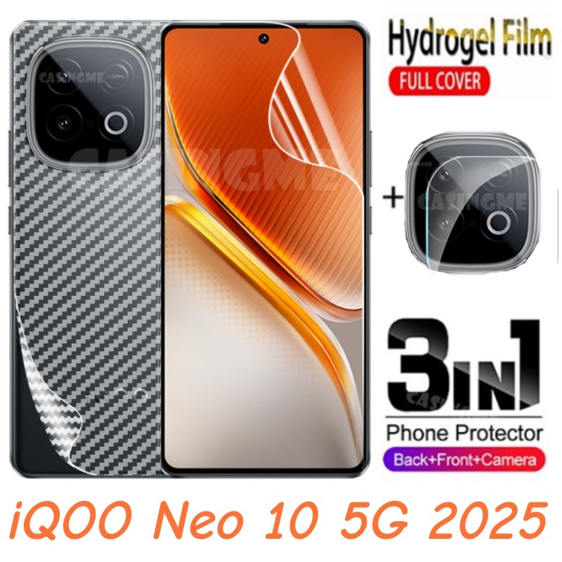 สําหรับ iQOO NEO 10 5G 2025 ด้านหน้าด้านหลังคลุมทั้งหมดป้องกันฟิล์ม Hydrogel สําหรับ iQOO Neo10 NEO 