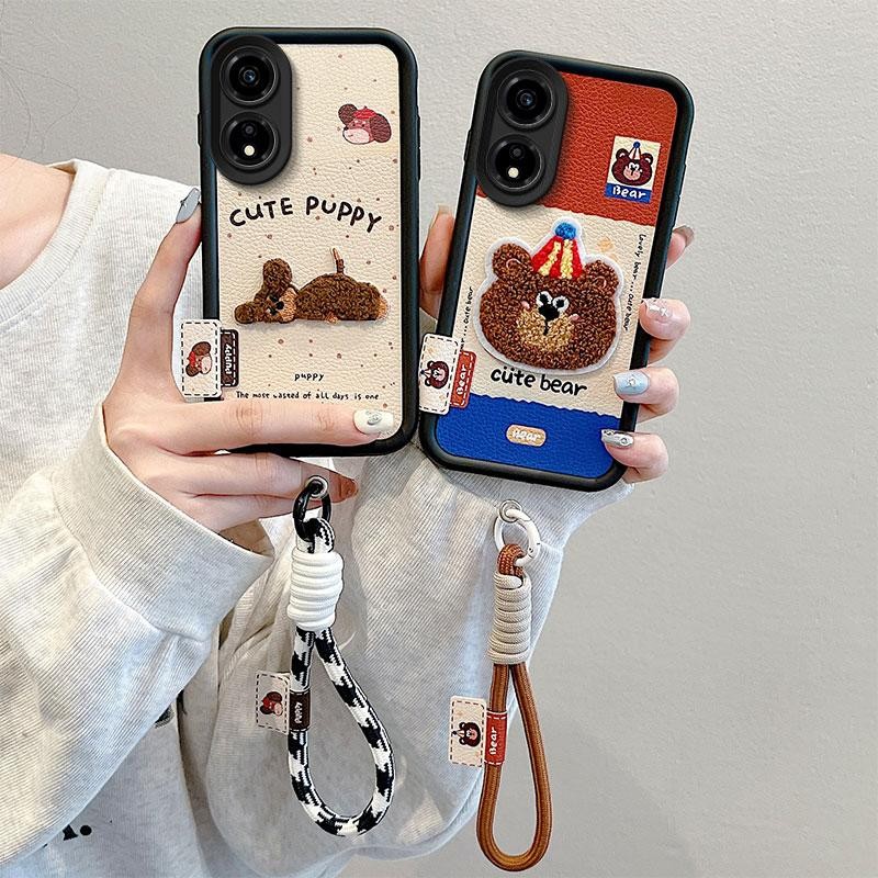 เคสที่เหมาะสำหรับ Honor X5 Plus, WOD-LX1, WOD-LX2, WOD-LX3 ทำจากหนังลูกแกะเทียมและเคส TPU นุ่มกันกระ