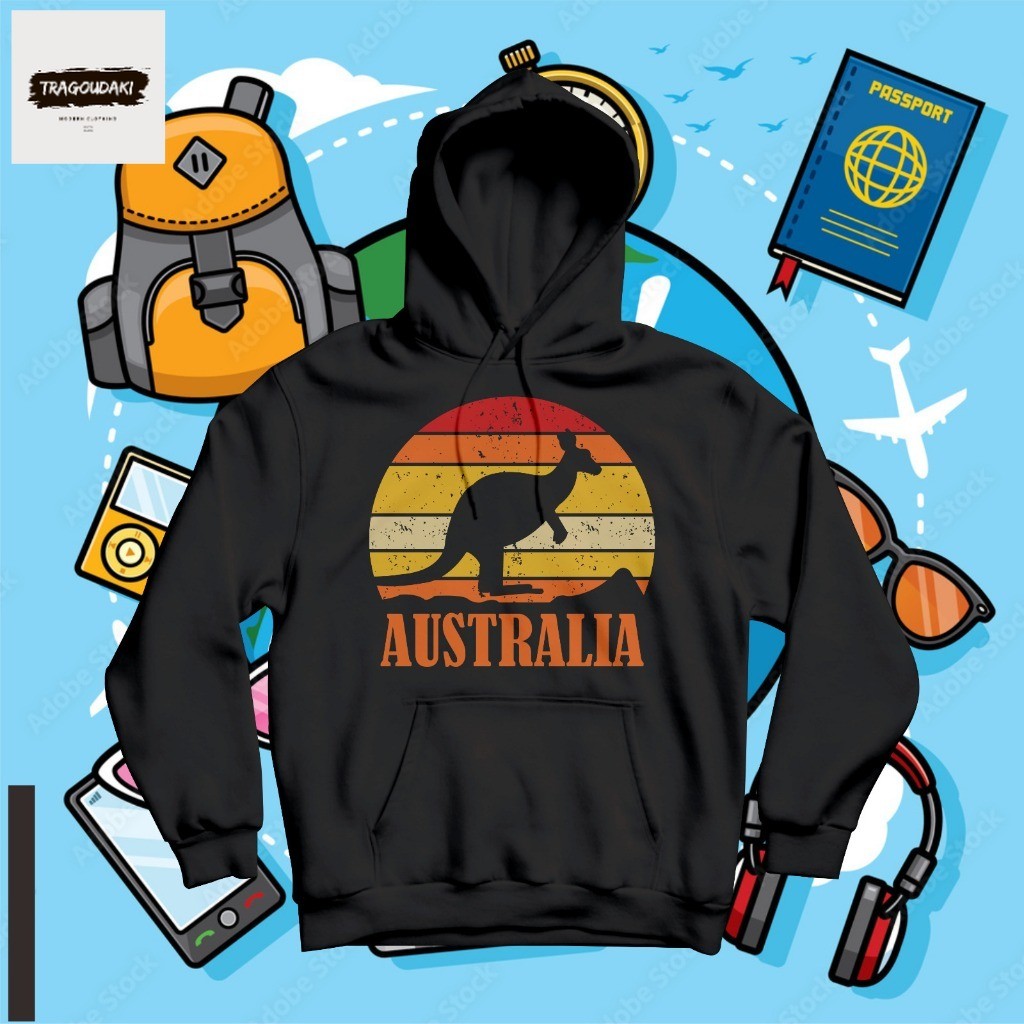 JACKET - HOODIE BY AUSTRALIA SYDNEY- JUMPER HOODIE SUVENIR SYDNEY AUSTRALIA BATCH 5-COTTON FLEE 280G