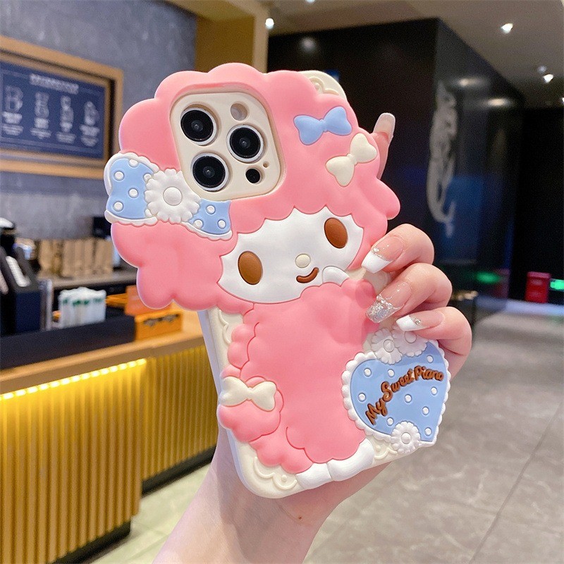 ปลอกสําหรับ Infinix Smart 20 Note 60 50 Pro+ Smart 10 9 8 7 Hot 60i 50i 40i 30i Zero 40 Infinix GT 20 Pro Hot 30 Play น่ารักแกะ Melody เคสโทรศัพท์สํ นุ่มและมีสไตล์ – โปรปัง