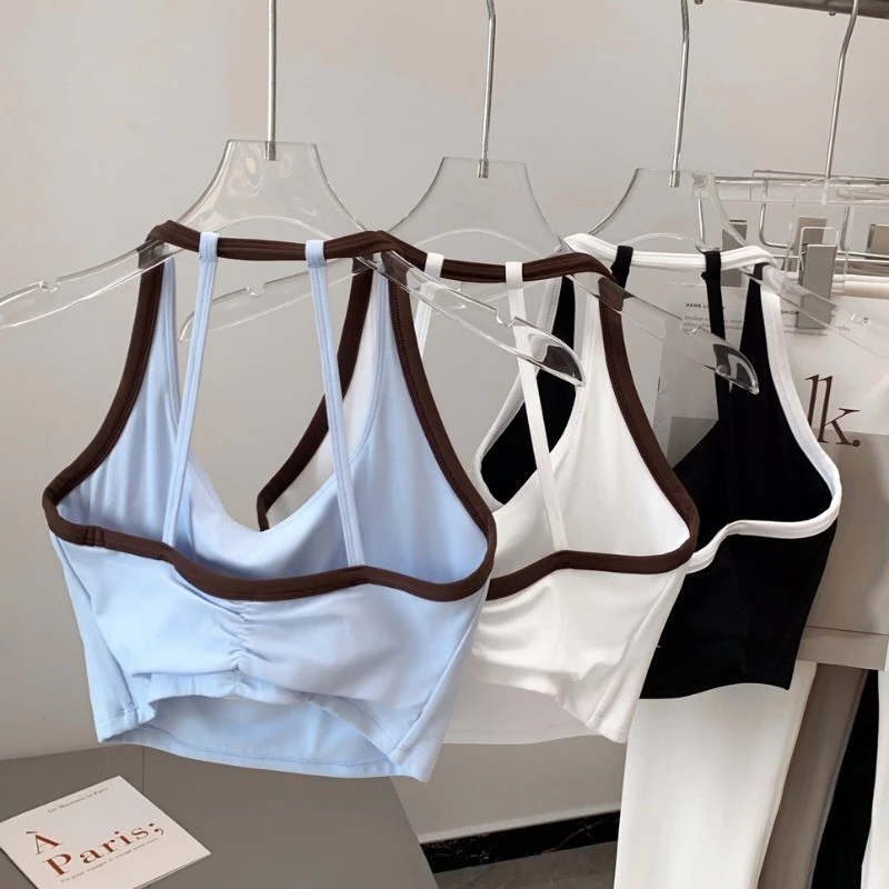 MAGIEYOGA(เบาะคงที่) Sports Halter Bra สายคล้องไหล่ปรับได้เสื้อกั๊กกีฬา Gym Pilates