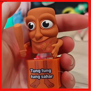 ของเล่น 3D ทุง ทุง Tung Tung Sahur ตุ๊กตาเกมรูปตุ๊กตา พวงกุญแจของเล่นที่มีเสียงการพิมพ์ 3D