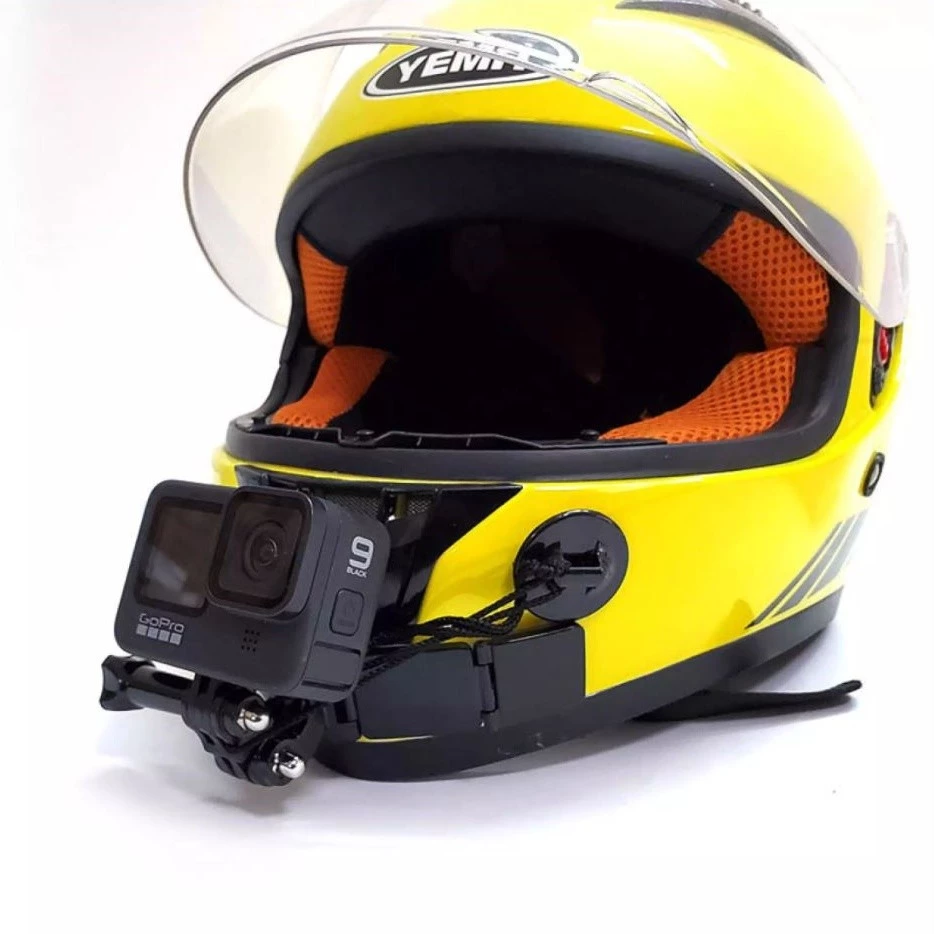 ที่ติดหมวกกันน๊อค+กาว 3M ติดหมวก สำหรับกล้อง Action Camera V Shape Helmet Chin Mount Holder for  Camera Accessories thumbnail 6