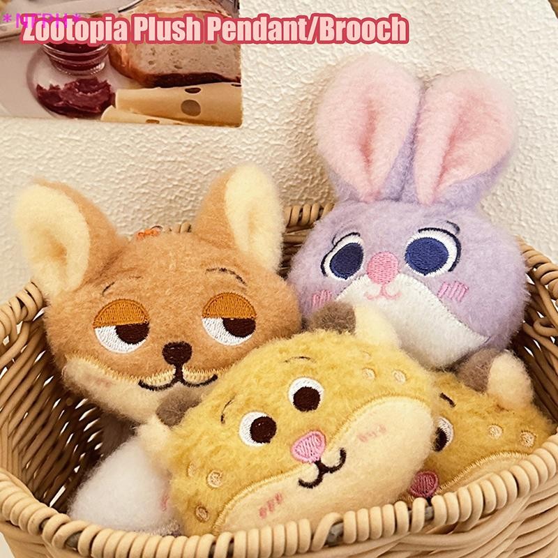 NFPH> ซูโทเปีย ตุ๊กตาพวงกุญแจเข็มกลัดการ์ตูนฟ็อกซ์นุ่มยัดตุ๊กตาจี้กุญแจรถแหวนกระเป๋าเป้สะพายหลังกระเป๋าตกแต่งเด็กของขวัญใหม