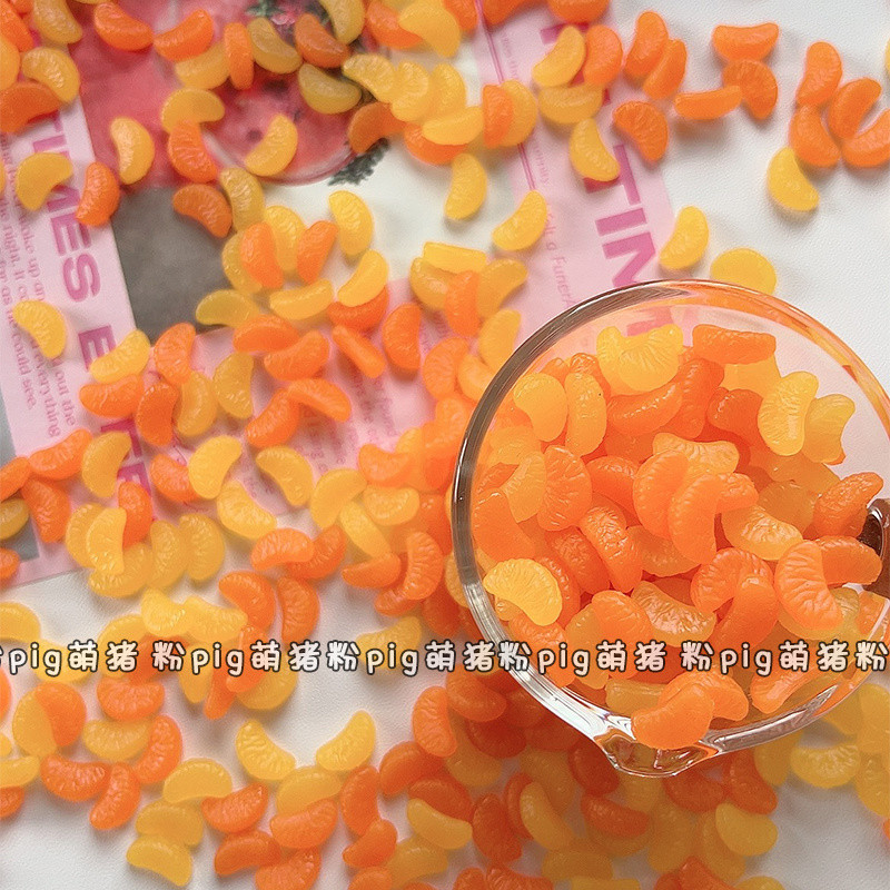 ของเล่นจำลองขนาดเล็ก PVC สีส้มครีม อุปกรณ์เล่นอาหาร DIY ทำมือ วัสดุตกแต่งดินเหนียวเรซิน ราคา ถูกที่สุด ดีลบีเคเค แกลเลอรีภาพที่ 2