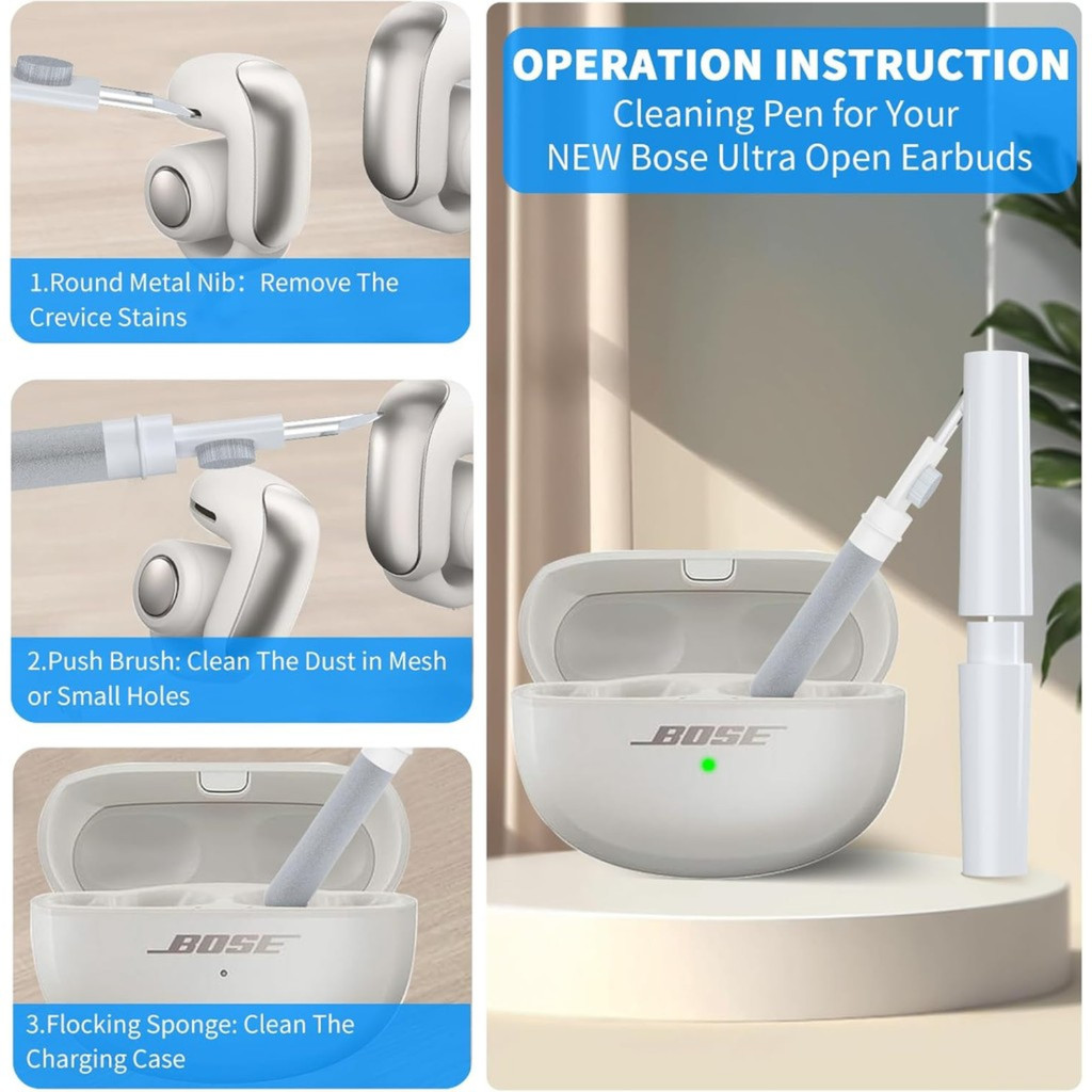 ออกแบบมาสําหรับ โบส อัลตร้าเปิดหูฟังกรณี 2024 กันกระแทกนุ่มโปร่งใส ทีพียู พร้อมชุดทําความสะอาด คาราไบเนอร์ - รูปที่ 4