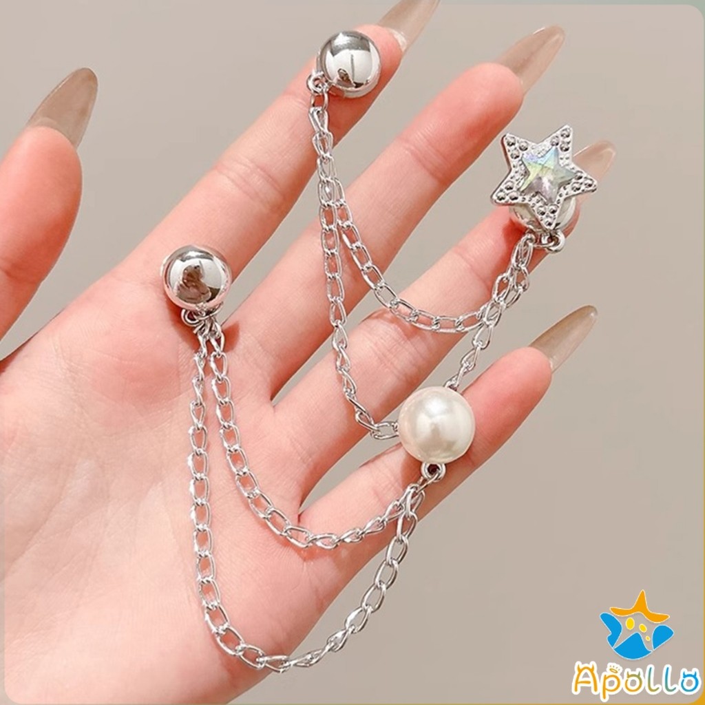 Apollo 1 ชิ้น คลิปเข็มกลัดติดแขนเสื้อ ยึดขากางเกง แบบแม่เหล็กในการยึดติด Magnetic buckle - รูปที่ 6