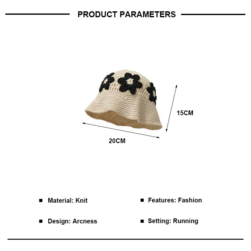 ร้านค้าไทย🔥หมวกบักเก็ตผ้าถักนิตติ้ง ลายดอกไม้ กันลมให้ความอบอุ่นแบบหนา แฟชั่นสไตล์เกาหลี ระบายอากาศได้ดี สําหรับผู้หญิง - รูปที่ 7