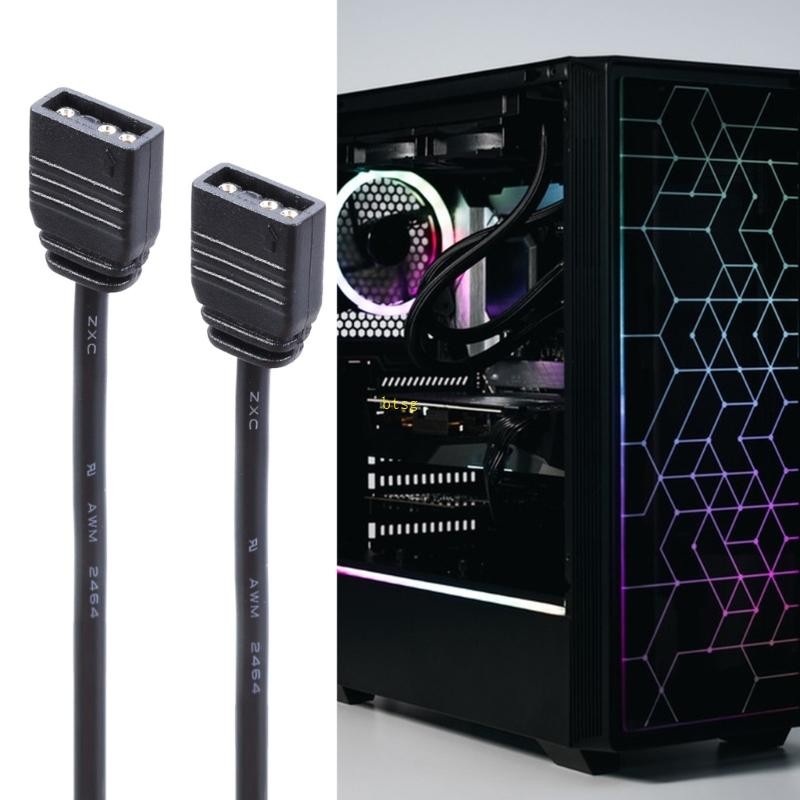 Btsg ARGB 3Pin Female to Female Extension Cable for PC Lighting Effects