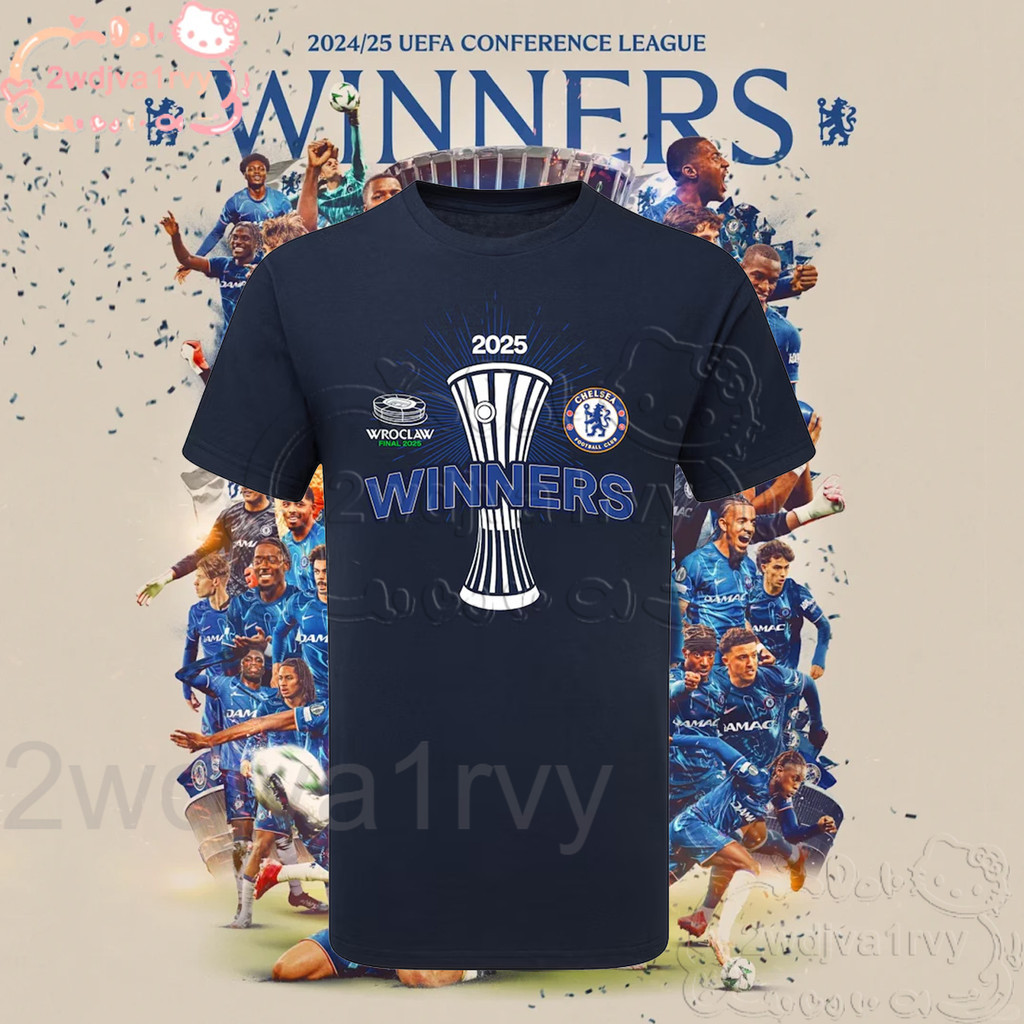 24-25 Chelsea F.C. Chelsea UECL Winners T-Shirt  แขนสั้น เสื้อรอบคอ #C009