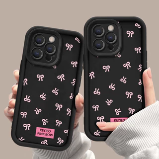 โบว์สีชมพู สําหรับ OPPO A3s A16 A38 A18 A7 A5s A58 A17K A12 A17 A78 A77 A57 A15 A16K A60 A93 A5 A9 A53 A54 Reno 5 13 เคส