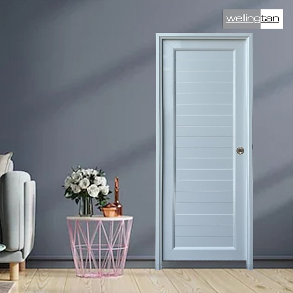 LOCAL789 WELLINGTAN ประตู UPVC พร้อมวงกบบานพับ WK-UPL01 70x200ซม. สีขาว (ไม่เจาะลูกบิด) ร้านอยู่ในไท