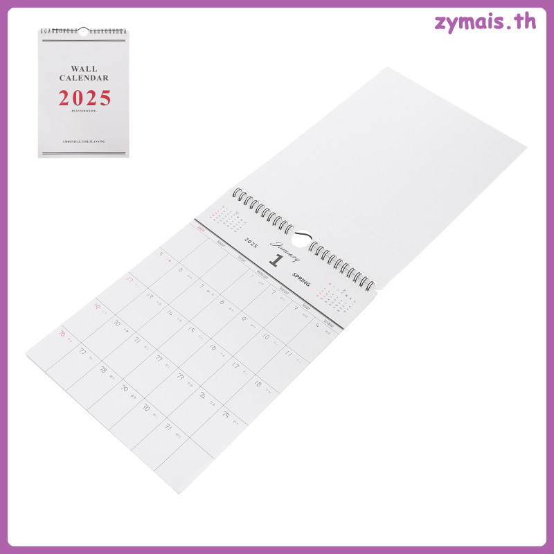 📦 ปฏิทินติดผนัง 2024-2025 Spiral Content Planner แขวน บนโต๊ะ กระดาษ Academic Chinese