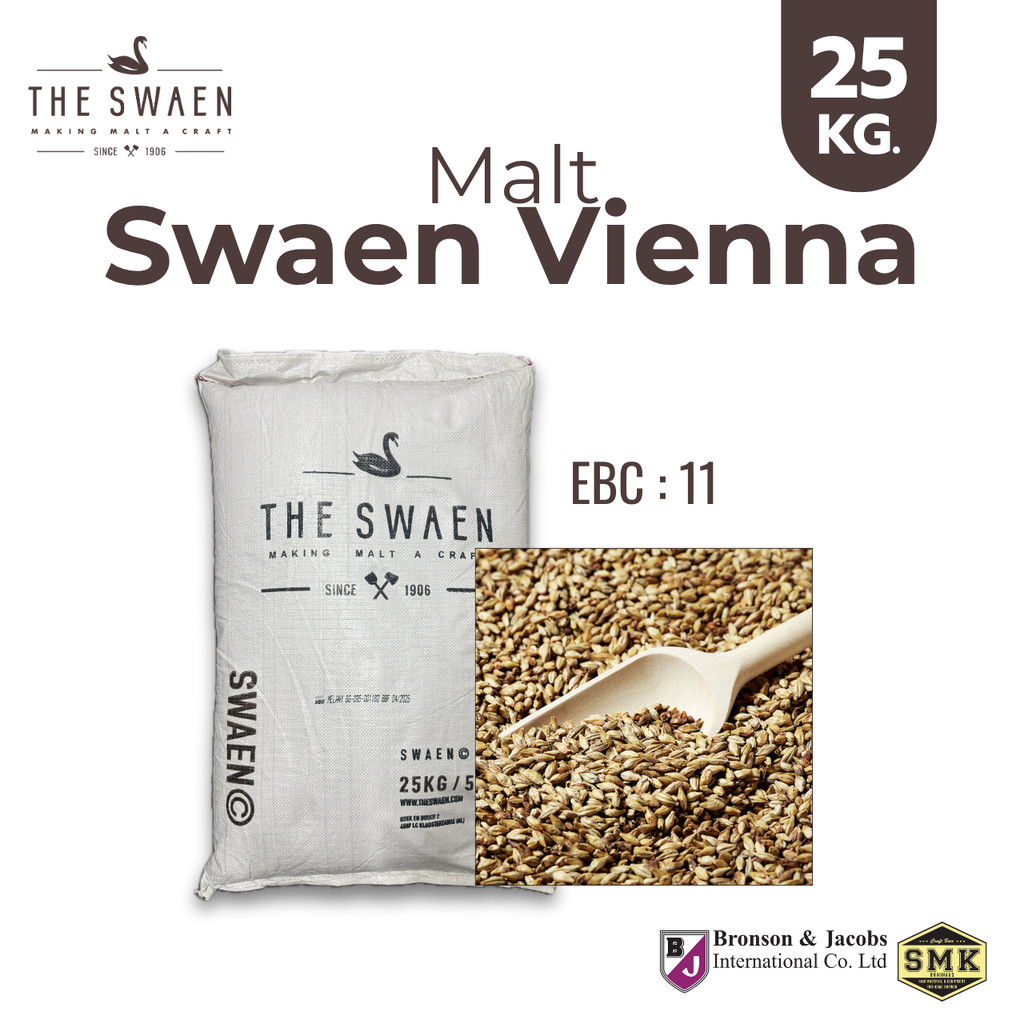 Malt มอลต์ The Swaen : Vienna ยกกระสอบ 25 Kg. สำหรับทำเบียร์ คราฟท์เบียร์ โฮมบรูว์ โรงเบียร์